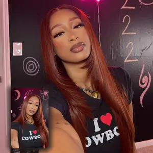 [Early Bird Price] AliPearl Wigs Gluless Straight Layered Cut Reddish Brown 5x7 Lace Closure Wig Ready To Go Human Hair Pre Cut Lace Pre Plucked Beginner Friendly