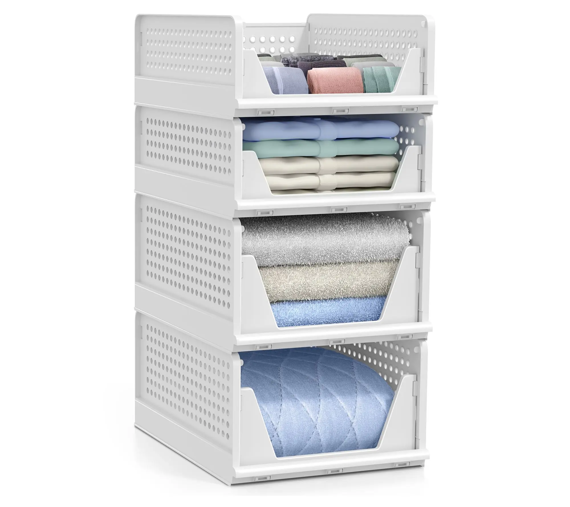 Sorbus Shelf Organizer - Closet and Laundry Organizer 4 Pack Sorbus Shelf Organizer - Closet and Laundry Organizer 4 Pack