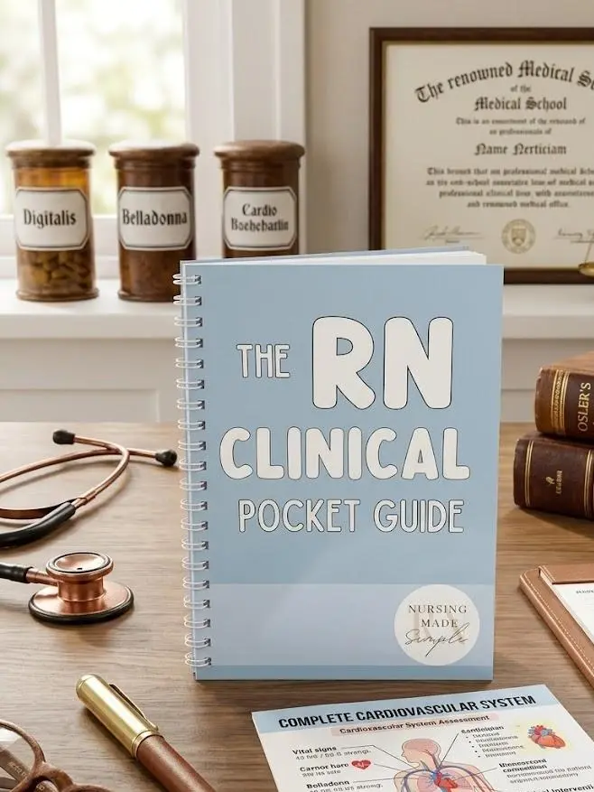 The RN Clinical Pocket Guide: Ultimate Visual Study Notes & Shift Reference Book for Registered Nurse Students, ICU & Clinical Rotations