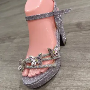 Tacones Cristal High Heels for Special Occasions Crystal Material Elegant Design Perfect for Weddings Parties and Formal Events Women Girl