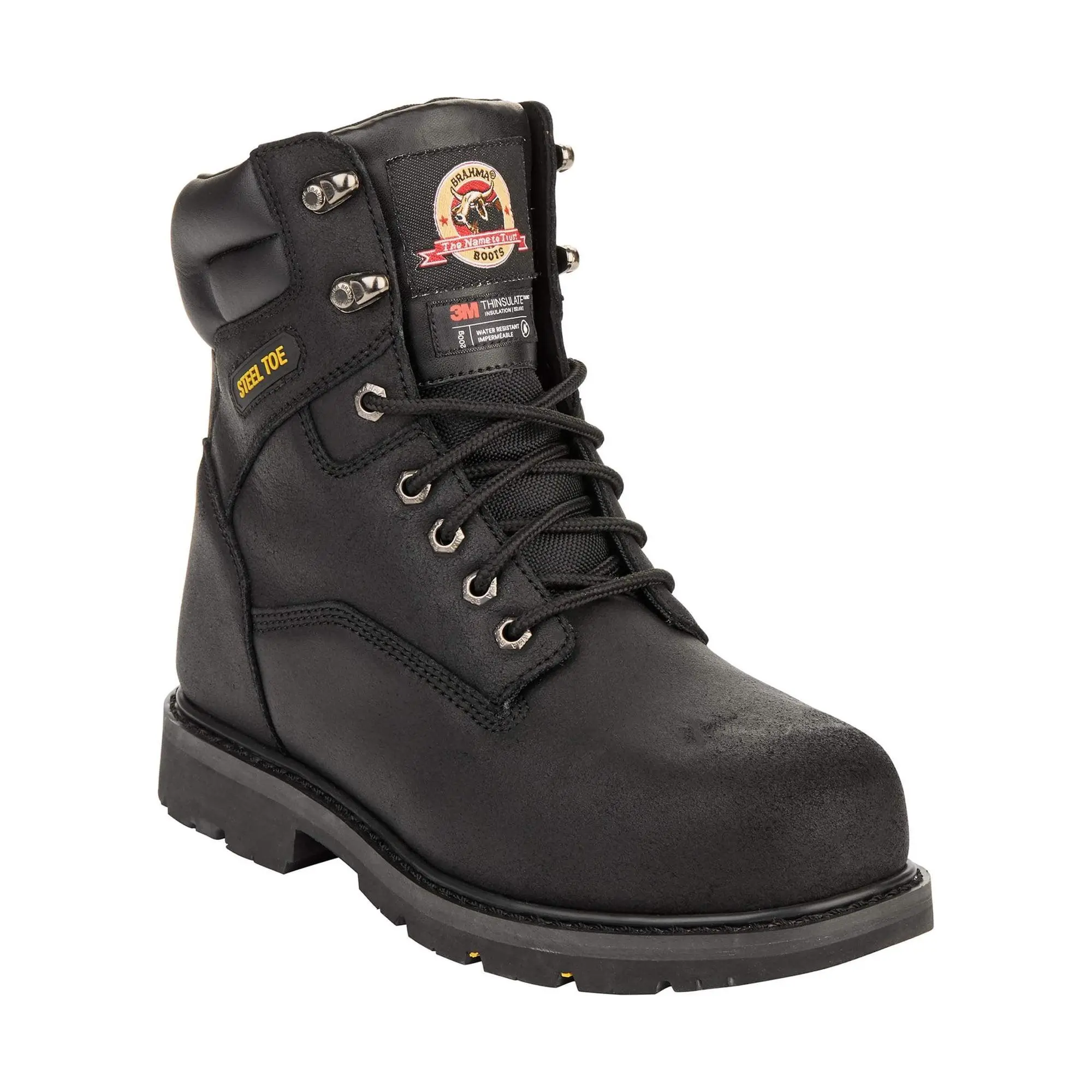 Brahma Men's Iron Tough II Steel Toe Work Boots, Wide Width
