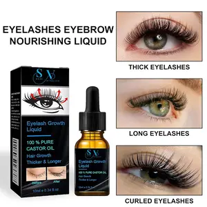 Castor Oil Eyelash & Eyebrow Growth Serum – 10ml Natural Enhancer for Longer, Thicker Lashes & Brows, Nourishing Curling Serum, Promotes Fast Growth, Strengthens Roots, Gentle for Daily Use