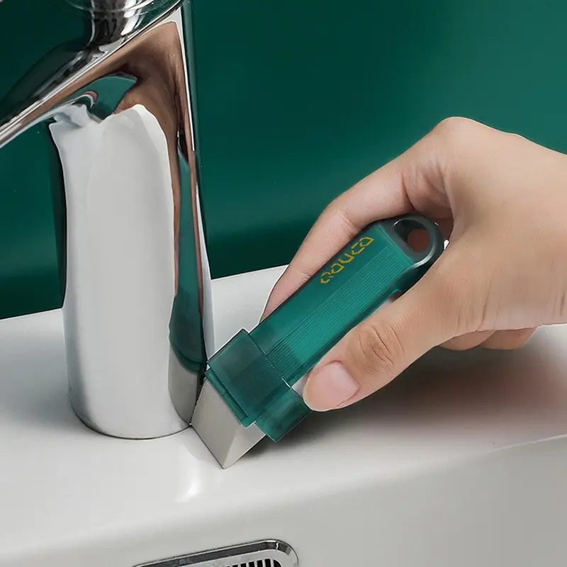 Kitchen Limescale Eraser, 1 Count Household Faucet Cleaning Tool, Reusable Bathroom Sink Brush, Stainless Steel Stain Remover Eraser, Home Care Supplies, Stainless Steel Cleaner, Home Cleaning Products