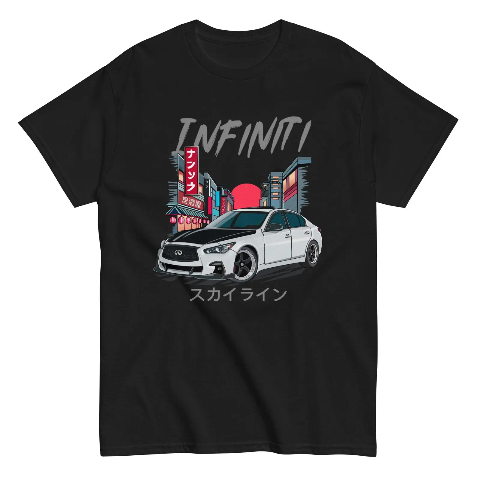 Street-Style Infiniti Q50 Skyline T-Shirt | Japanese Car Culture Tee | Modified Car Enthusiast Unisex classic tee
