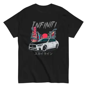 Street-Style Infiniti Q50 Skyline T-Shirt | Japanese Car Culture Tee | Modified Car Enthusiast Unisex classic tee