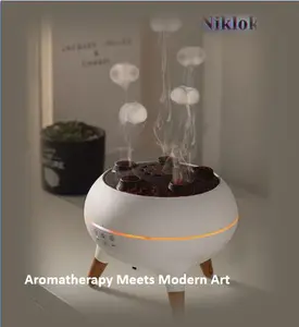 Niklok Dynamic Jellyfish Aroma Diffuser, 250ML Ultrasonic Essential Oil Humidifier with 7-Color LED Lights & Remote Control, for Home, Bedroom