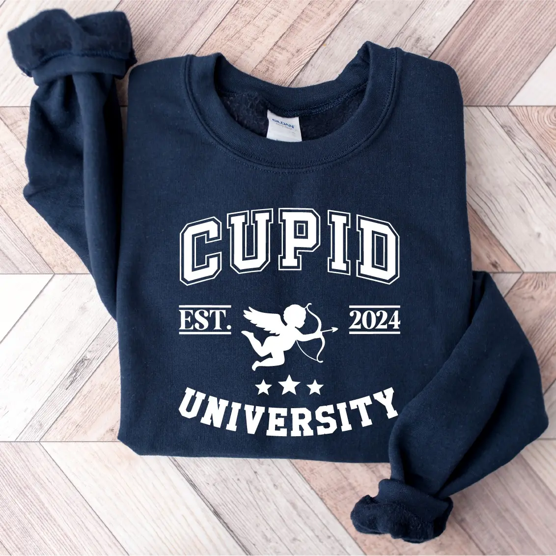 Cupid University Sweatshirt, Cute Valentine's Day 2024 Hoodie, Valentine Gifts For Couples, Funny College Sweatshirts, Lovely couple Outfit