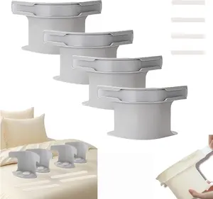 Bed Sheet Grippers Heavy Duty Mattress Straps for All Sizes Durable ABS PC Material Non Slip Construction Universal Fit Fitted Sheet Clips Grey