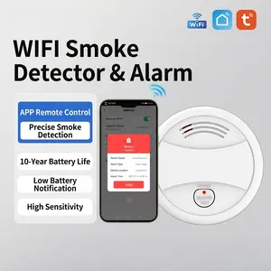 Smart WiFi Smoke Detector | No Hardwiring Needed | 10-Year Battery & Real-Time App Alerts