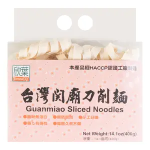 FORMOSA YAY Guanmiao Handmade Knife-Cut Noodles 400g - Authentic Taiwanese Specialty, Chewy Texture, Quick Cook