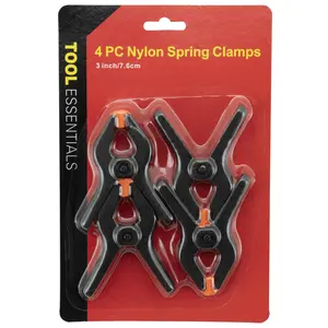 WorldWide Sales Online Tool Essentials 4pc 3" Nylon Spring Clamps – Clamps, import_2021_10_29_212114