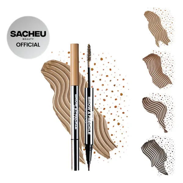 sacheu Brow & Freckle STAY-N - Long Wear Brow & Freckle Tint, fluffy eyebrow gel, eyebrow tint, lightweight freckle makeup, buildable pigment