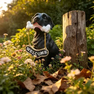 Meet Your New Favorite Welcome Buddy! This Friendly Boy Is Ready to Greet Guests at Your Home, Perfect Garden Statue for Tabletop Display