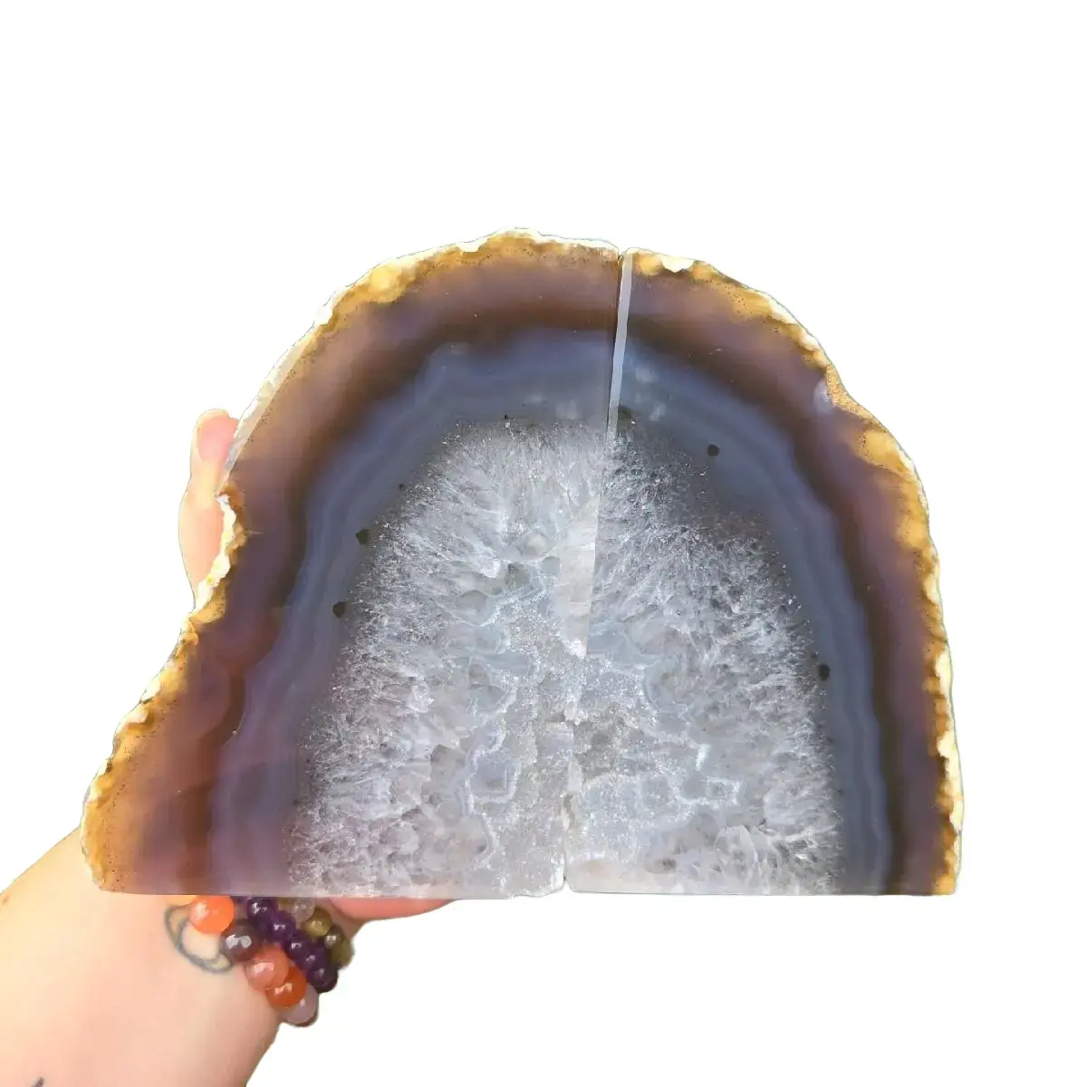 Druzy Agate Bookends
