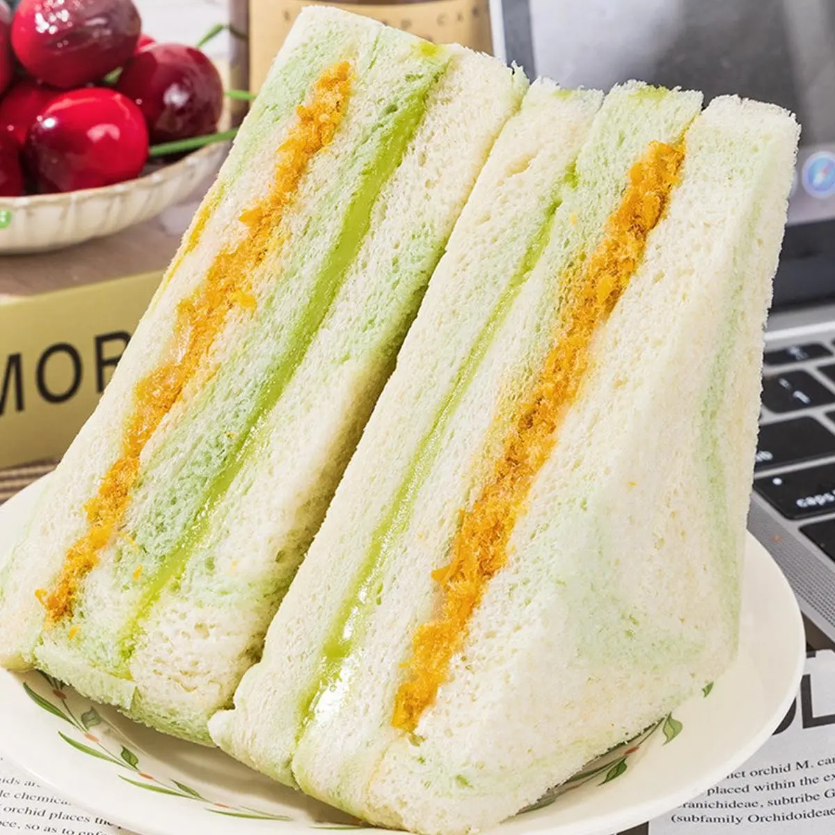 Toastique Avocado Pork Floss Sandwich Toast - 3 Pack (165g) - Quick & Nutritious Breakfast Meal