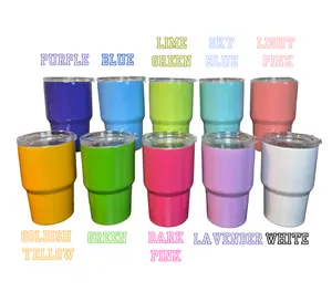 3oz Mini Stainless Steel Shot Tumblers for Sublimation - Sublimation Ready Multi Use Personal Shot Glasses with Metal Straw & Shrink Wrap - Vibrant Colors for Parties Bars & On-the-Go Use