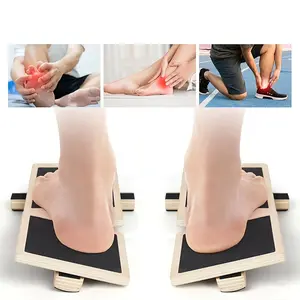 Single leg support wooden ankle balance board - suitable for Pilates, yoga, fitness, and physical training foot stretcher - unisex ankle stability training board