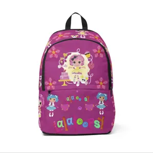 Pink Lalaloopsy Doll Pattern Backpack, safe and comfortable for school and adventure, ideal gift for both boys and girls.