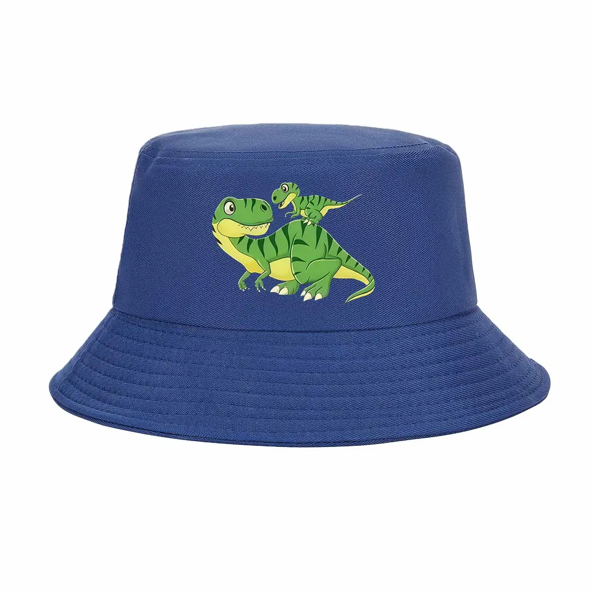 Cute cartoon T - Rex with baby dinosaur on back Hip-hop Hat Outdoor Adjustable Casual Hat Sports and leisure outdoor fisherman hat