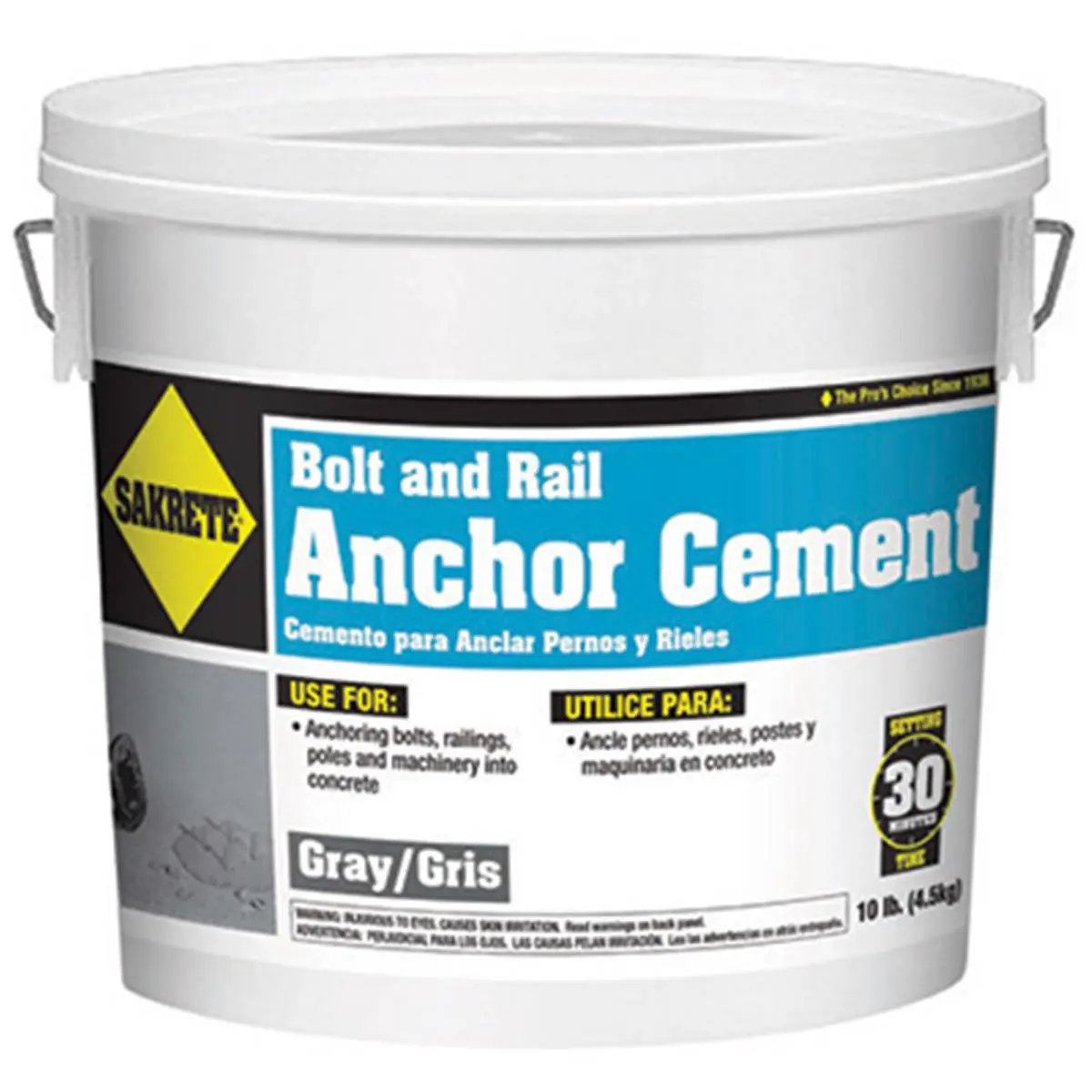 212 MAIN Sakrete 60205003 10lb Quick-Set Anchor Cement, Ideal for Bolt Anchoring Applications with Anchor Bolts