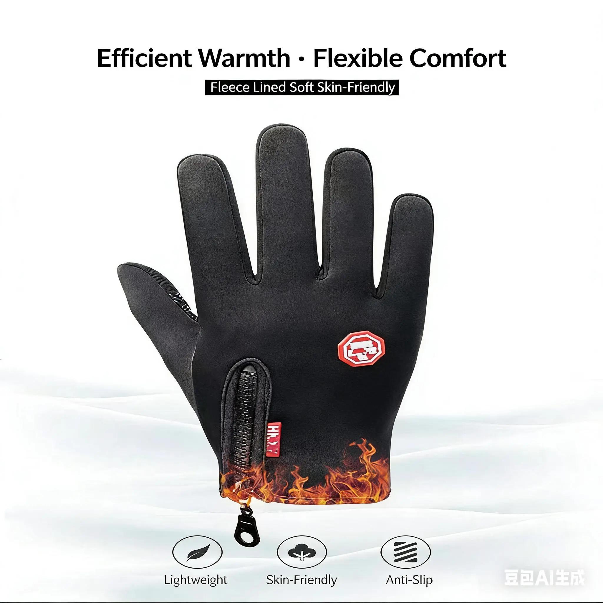 Unisex Touchscreen Winter Waterproof Cleaning Gloves - Windproof, Warm, Non-Slip Grip, Lightweight, Flexible for Ebike Outdoor Sports, 1 Size Fits Most Hiking & Daily Commute