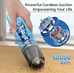 Handheld Cordless Car Vacuum Cleaner Portable Mini Vacuum 2-in-1 Blow & Suction Rechargeable for Car Home Pet Hair Desk Cleaning