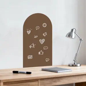 Magnetic Wall Decal Arch with Chalkboard Surface, Self-Adhesive Classroom & Blackboard, Easy Peel & Stick Installation