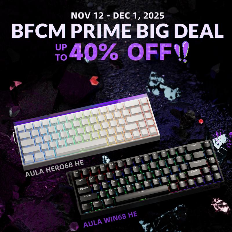 [New]Aula WIN68/WIN60 HE Magnetic Keyboard with Adjustable Actuation, Hall Effect Keyboard with 0.3ms Latency, 65% Wired Compact Keyboard, 8000 Hz Polling Rate, Hot-Swap   college school supplies  gaming accessories  keyboards for gaming