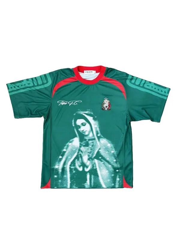 Virgencita Jersey, Catholic Baseball Shirt, Our Lady of Guadalupe Inspired Button Up, Religious Sports Apparel Gift