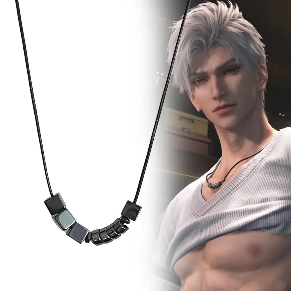 Game Love And Deepspace Sylus Cosplay Necklace Unisex Geometry Pendant Choker Jewelry Couple Accessories Gift