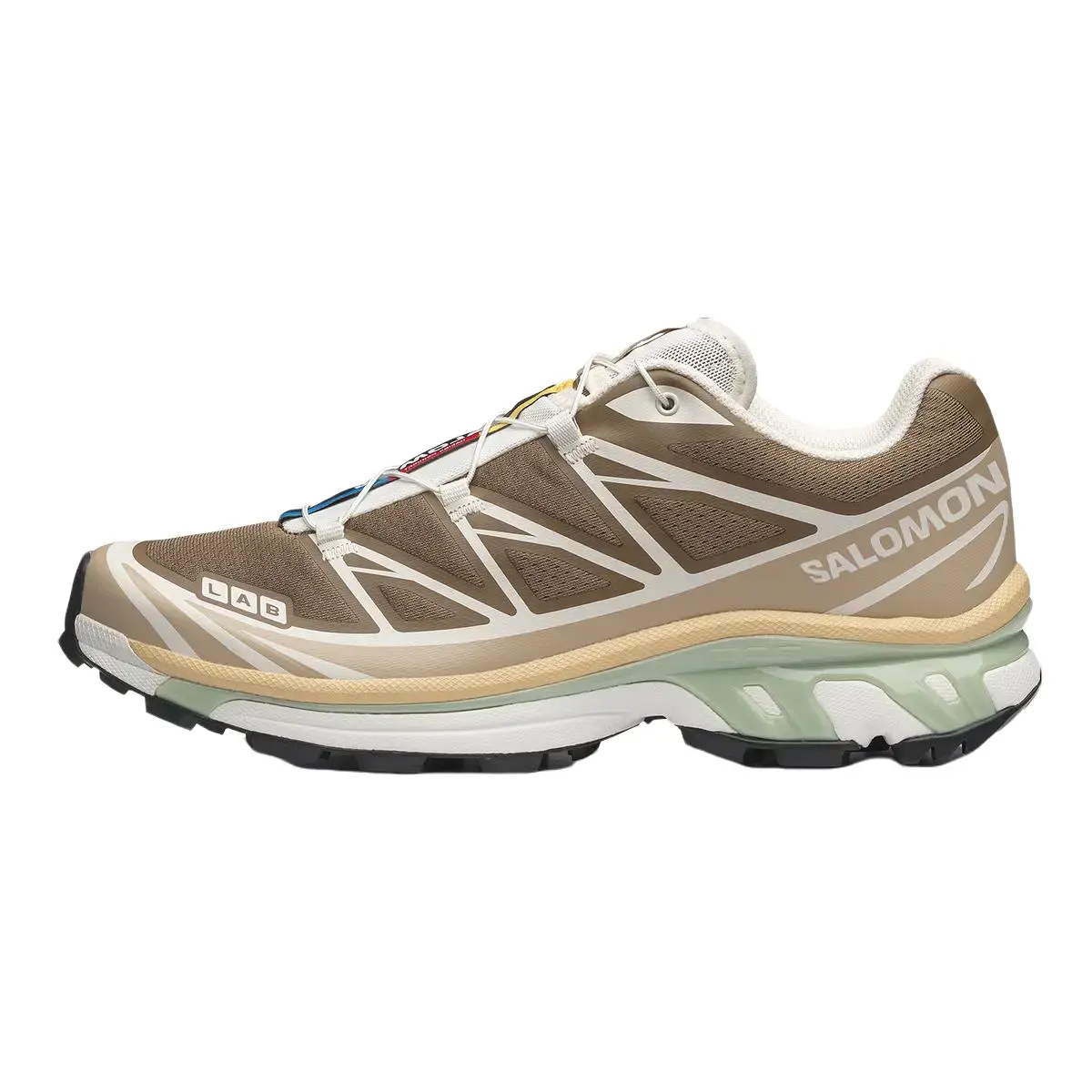 Men's Salomon XT-6 Trail Running Shoes - Bold Character, Durable Overlays, Lightweight, Quicklace Fit, Responsive Cushion, Mesh Upper, Fast-Hassle-Free Adjustments for Demanding Terrain - Coyote Brown, Safari, Sahara Sun Colorways