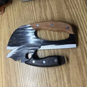 [Buy 1  Get 1 Free] For Only Today 2pcs kitchen knives, super sharp kitchen knives, meat cutters, kitchen knives and slicing knives Combination knife Block household knife chef  knifes meat cleaver knife kitchen  knives Kitchenware Meatcleaverset Cooking