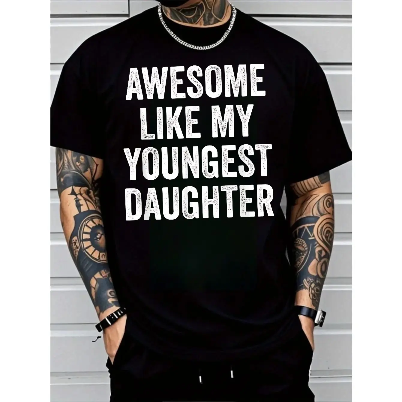 Short Sleeves Awesome Like My Youngest Daughter Mother's Day Father's Day T-Shirt,New Arrival
