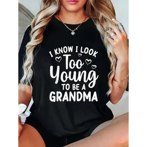 100% Cotton Funny Grandma To Be Art For Grandmother Grammy Women Grandma T-Shirt