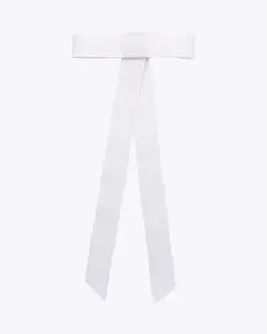 Arc and Bow The Mila Bow in White, Grosgrain Medium Train Bow