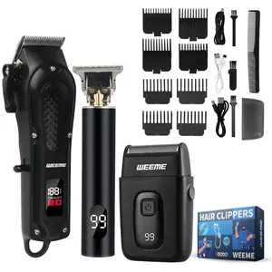 Professional Hair Clipper Set, 1 Box Rechargeable Hair Trimmer & Accessories, Hair Trimmer for Men, Great for Stylists Barbershop Salon Home Use, Cordless Hair Cutting, Cordless Hair Clipper