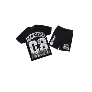 Edel Black T-Shirt Short Set