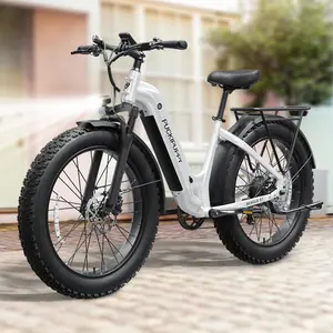 Puckipuppy Electric Bike for Adults 960W, 26" Fat Tire, 48V 15AH Max 28MPH Off-Road Ebike, Step-Through Design Electric Mountain Hunting Bike with Rear Storage Shelf