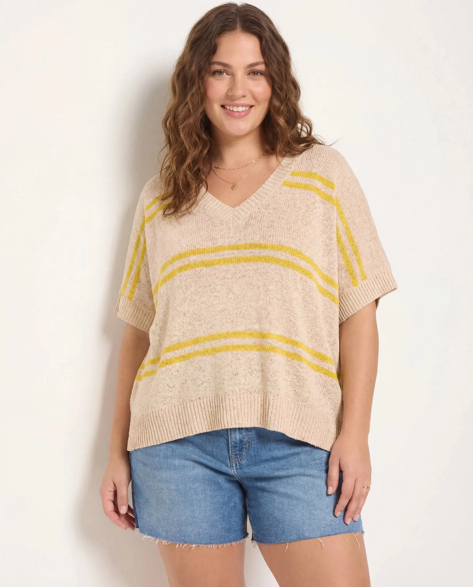 Wavetide Striped Sweater Tee