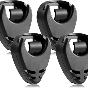 4pcs Portable Guitar Pick Holder Set, High-Quality Thick Design, Back Adhesive Fixation, Holds 1-6 Picks, Ideal for Musicians