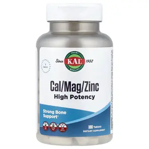 KAL Cal/Mag/Zinc, High Potency , 100 Tablets
