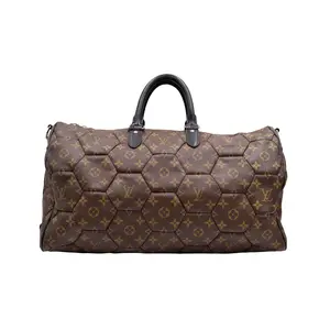 Pre-owned Louis Vuitton canvas Belt Bags Monogram Hexagone Keepall Bandouliere 45 Travel Bag (27386)