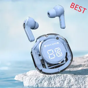HOT New Wireless Earphones With LED Digital Power Display  Transparent Charging Compartment  High-fidelity Music Game Sports Earphones.