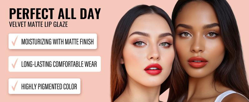 iMethod Velvet Lip Glaze Soft Matte Liquid Lipstick Intense Color Smudge-Proof & Waterproof Comfortable Hydrating Shea Butter Vegan Lip Gloss iMethod Velvet Lip Glaze Soft Matte Liquid Lipstick Intense Color Smudge-Proof & Waterproof Comfortable Hydrating Shea Butter Vegan Lip Gloss