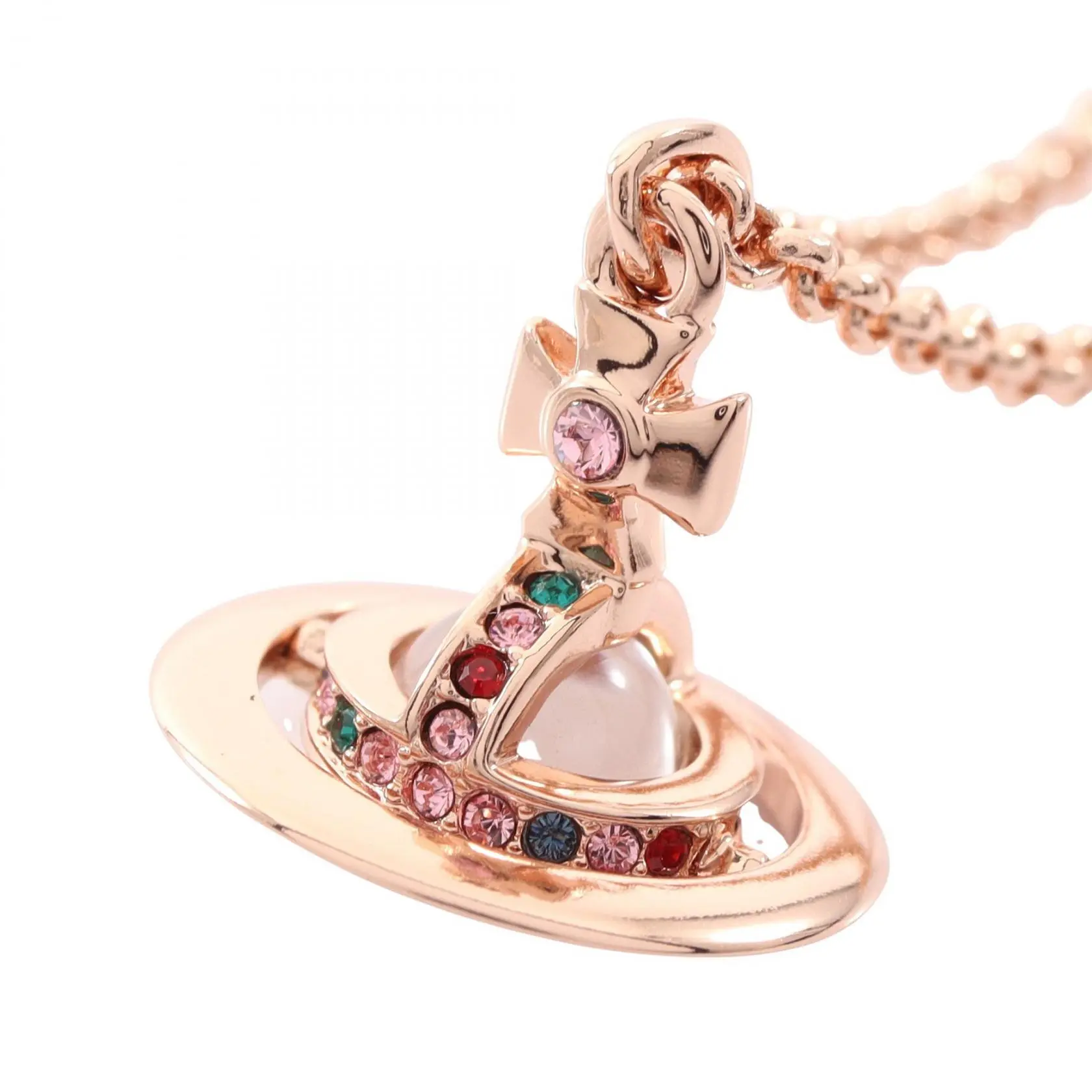 Pre-owned vivienne westwood Gold-plated Small Leather Goods NEW PETITE ORB PENDANT Necklace