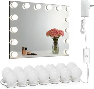 14 Bulb Vanity Lights for Mirror, Plug-in Power Adapter & Touch Dimmer, 6,000K, 1350 Lumens (Mirror Not Included)
