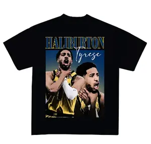 Tyrese Haliburton Choke Sign T-Shirt, Homage Retro Classic Graphic Tee Bootleq Unisex Spor Gift, Basketball Lover Player Shirt, for Men and Women