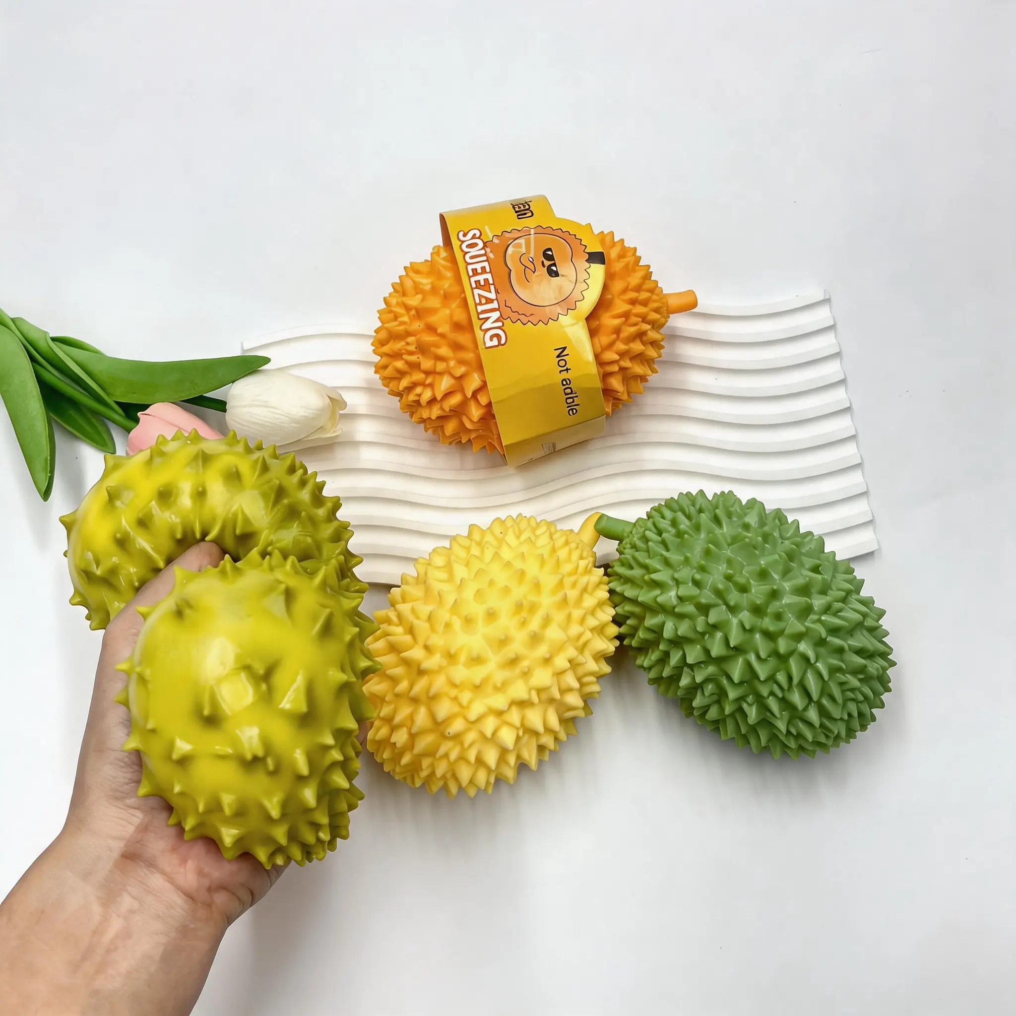 Durian Squishy Stress Toy – Viral Slow Rising, Super Soft Simulation Durian Fidget, Anxiety Relief Sensory Toy, Cute Desk Squishy, Funny Novelty Gift, Graduation Gift, Children Gift Ideas, TikTok Made Me Buy It, Summer Vibes Relax Toy for Kids & Adults