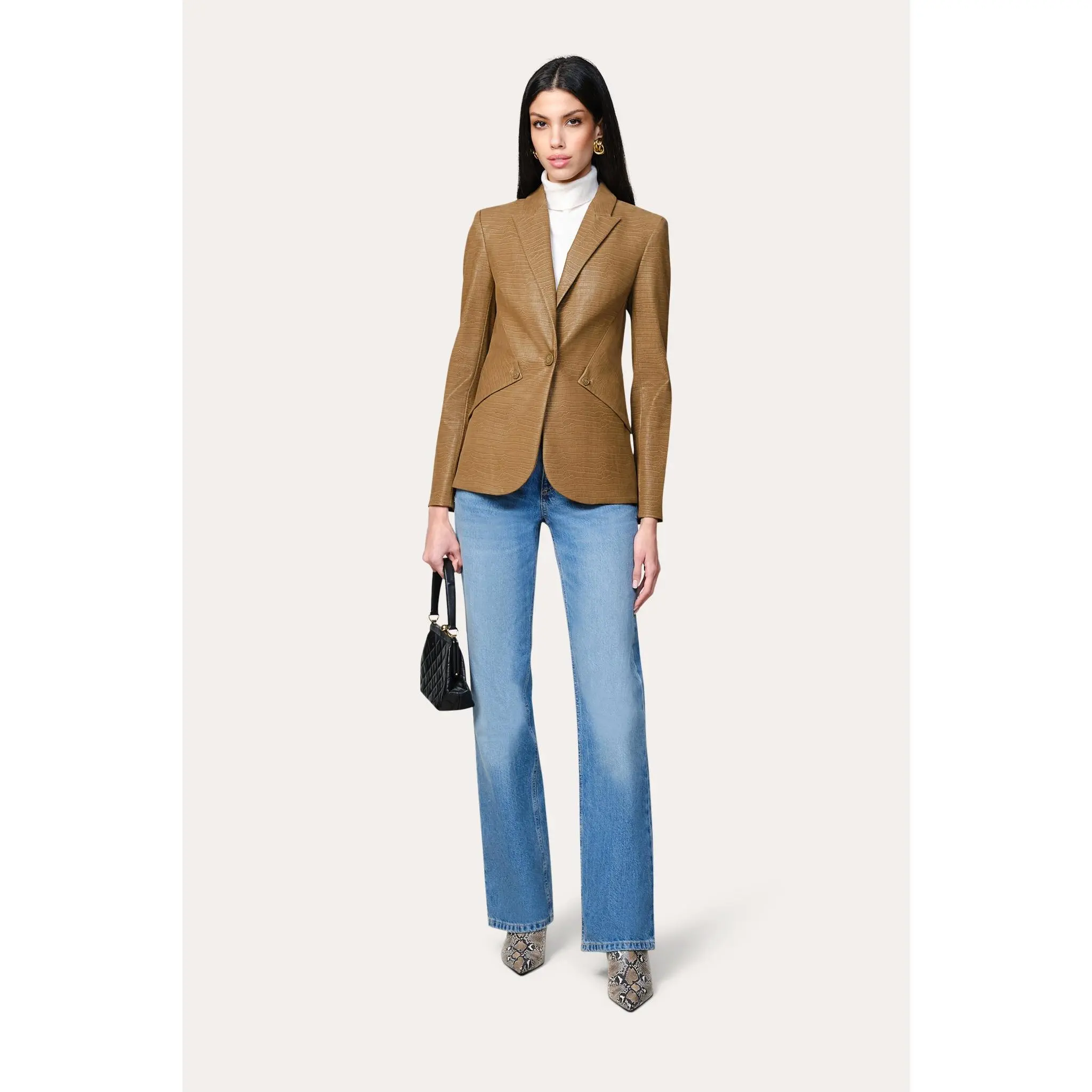 Crocodile Panel Blazer