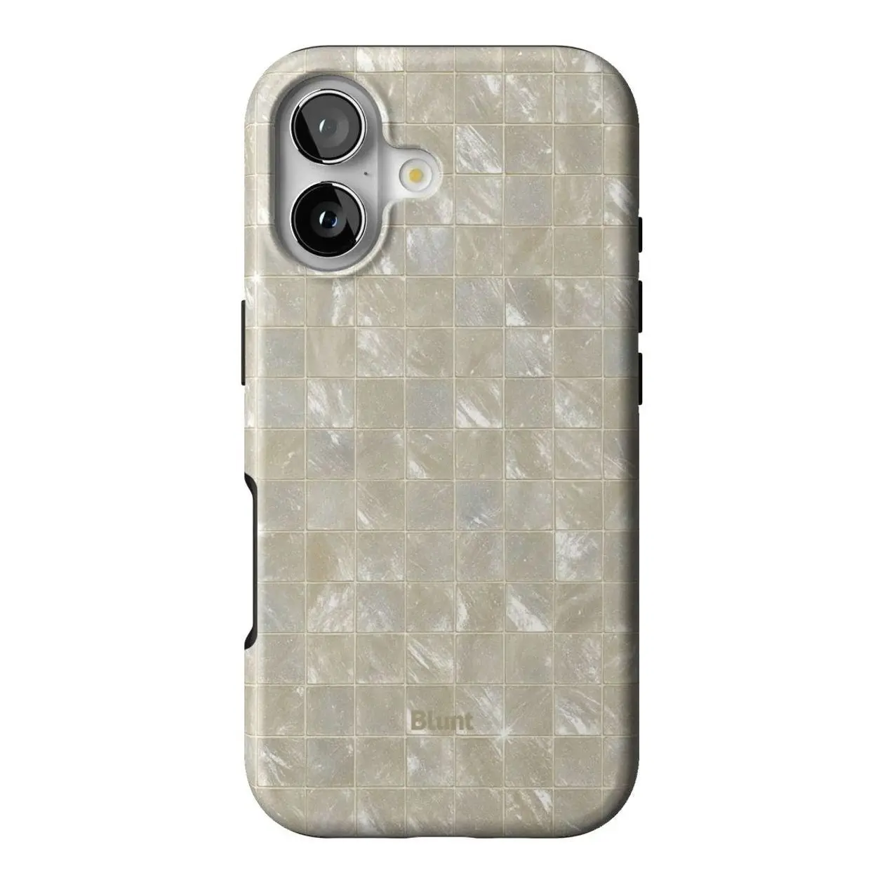 Blunt Crystal Clear iPhone Case for iPhone 17 16 15 14 13 12 11 Pro Max XR XS Max X 8 Plus, Mother of Pearl Mosaic Protective Cover